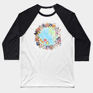 Happy Dog Planet - Choose your Furrsonality Baseball T-Shirt